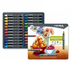 LYRA Aqua 顏色水彩蠟筆著色, 24色
