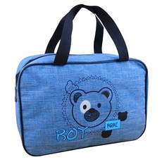 THE ZAKKA 斑點熊拉鍊盥洗包 藍色, 1個