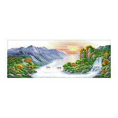 ZKF 十字繡DIY套組 如畫風景 1, 混合顏色, 1套