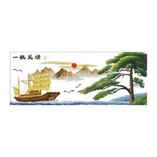 ZKF 十字繡套組 和平航行 7 隨風航行 ZKF070, 混色, 1套