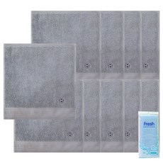 송월타월 호텔컬렉션 클래식 미니 타월 10p + 프레시 목욕 타월 하늘, 연회색, 1세트