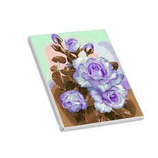 헬로페인팅 직접그리는 DIY 캔버스 도면 핑크장미꽃, 206, 1개