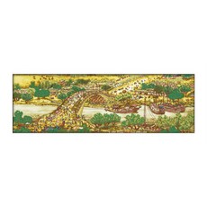 ZKF十字繡套組清明節河濱風光新版ZKF005, 混色, 1套