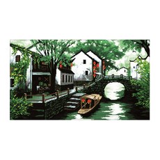 ZKF十字繡DIY套組長三角, 混色, 1套