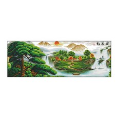 ZKF 十字繡套組松樹為旅行者 9 收集祝福和財富 ZKF056, 1套, 混色