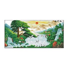 ZKF 十字繡套組松樹適合旅行者 8 好運 ZKF055, 1套, 混色