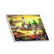 헬로페인팅 직접그리는 DIY 캔버스 도면 평화로운마을, 08, 1개