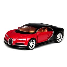 WELLY 1/38 布加迪 Chiron 4.75 英寸壓鑄, 紅色的, 1台