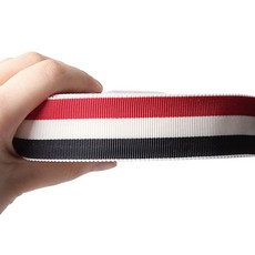 時尚亮點書脊條紋繩 32mm 50碼, 紅+白+海軍條紋, 1個