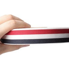 時尚亮點書脊條紋繩 25mm 50碼, 紅+白+海軍條紋, 1個