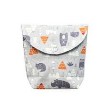 에이치그라운드 방수 아이약 파우치 스냅형, 동물원퍼플