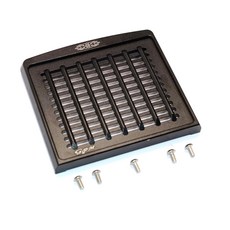 GPM RACING RC7842 鋁製前面罩帶銀邊烤架, BK, 1套