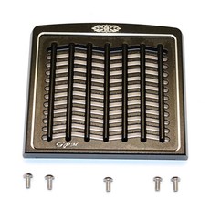 GPM RACING 鋁製前面罩格柵護波帶銀色邊緣, BK, 1套