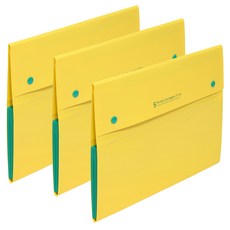 ECO Chungwoon PP 5層分類文件夾, 黃色, 3個