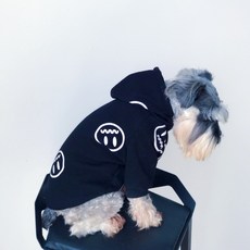 Super Six 寵物連帽T, 黑色, 1個