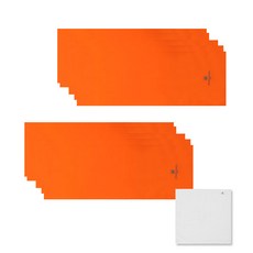 Songwol 松月 Arnaldo bassini素色運動毛巾 橘色 5入+韓國方巾 白色, 混色, 1套