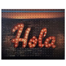 앤비커머스 HOLA霓虹室內裝飾洞洞板 白色, 1個