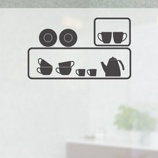 Design Soopul 彩色霧面貼 現代層架 02, 混合顏色