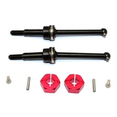 지피엠레이싱 STEEL 45 FRONT REAR CVD SHAFT 38mm WITH HEX ADAPTERS 12 x 7 mm 1PR 8p 세트, R, 1세트
