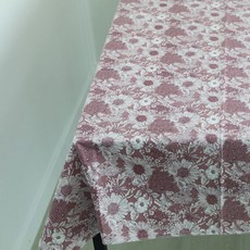 GYAPET 向日葵防水桌巾, 粉紅色, 90 x 90 cm, 1個