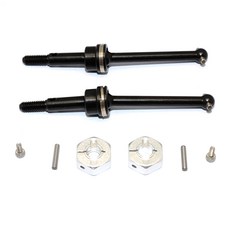 지피엠레이싱 STEEL 45 FRONT REAR CVD SHAFT 38mm WITH HEX ADAPTERS 12 x 7 mm 1PR 8p 세트, S, 1세트