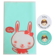 黃氏便當 無黏性美味袋 兔子 50入 + 貼紙 新款皇冠男孩 50入, 1套