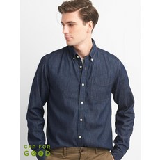 갭 남성용 데님 포켓 셔츠