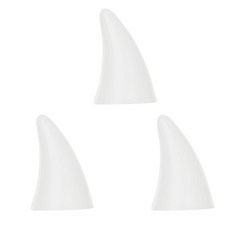 앤티스 차량용 3D 외부 장식, 상어 화이트, 3개