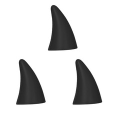 앤티스 차량용 3D 외부 장식, 상어 블랙, 3개