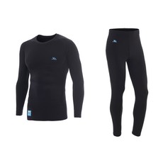 FITNUS 男款Maxwarm圓領刷毛保暖內衣褲組 機能性T恤 + 九分褲