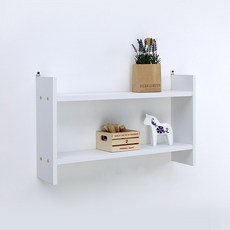 ArAmA 雙層壁掛式收納置物架, 白色的