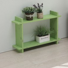 아라마가구 끼움 선반, 그린, 2단