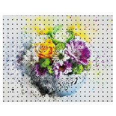 앤비커머스 인테리어 타공판 수채정물 white, 1개