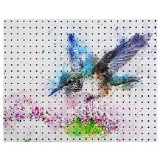 Envy Commerce 鳥類水彩室內裝飾洞洞板 白色, 1個