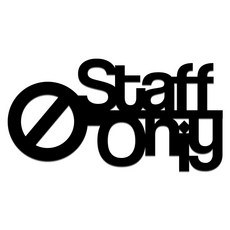 쿠 홈 인테리어 아크릴 도어사인 23 부착형, 블랙