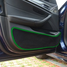 Bluecode 麂皮車門保護套 黑色 + 綠色, Actyon Sports/Kyron Sports/Korando Sports, 雙龍