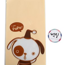 黃氏家便當 無黏性美味袋 小狗 100入 + 貼紙 百日 傳統 100入, 1套