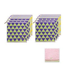 Songwol 松月 北歐手環毛巾 10入 隨機出貨+蜂蜜圖案手巾 隨機出貨, 混色, 1套