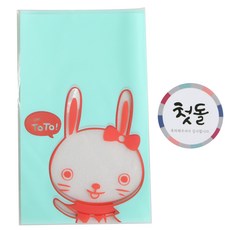 黃氏便當 無黏性美味袋 兔子 100入 + 週歲傳統貼紙 100入, 1套
