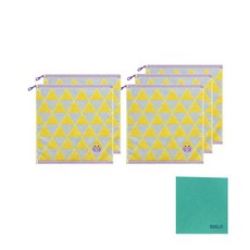 송월타월 북유럽 핸드 고리타월 5p 노랑 + 독일행주 랜덤 발송, 혼합 색상, 1세트