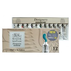 Winsor & Newton 溫莎牛頓 Designers不透明水彩顏料組 14ml 12色
