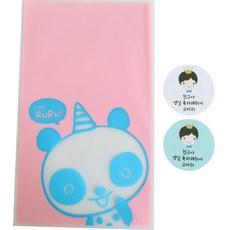 黃氏便當 無黏性美味袋 熊貓 50入 + 皇冠男孩貼紙 50入, 1套