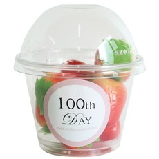 에이치씨엔 투명머핀컵 소 돔뚜껑 50p + 백일 스티커 파스텔핑크 50p, 1세트