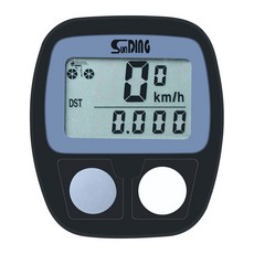SUNDING 디지털 자전거 속도계, 블랙, 1개