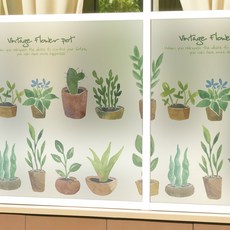 Mungki World 高級彩色霧面多用途貼膜, 復古花盆 04