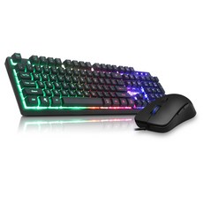 COX 멤브레인 게이밍 키보드 + 마우스, CKM300, 블랙