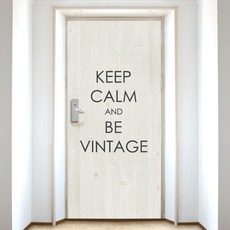 設計水粉玄關門貼紙 keep vintage高級壓花木紋, 象牙