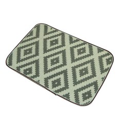 바이데코 멍석 마름모패턴 그레이 발매트, 혼합 색상, 1개