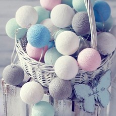 RYMD 棉球燈串 20燈, 粉彩