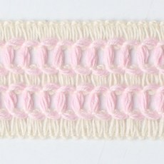 패션포인트 코메즈면 모직테이프 KJ-CC-385 25mm 50야드, 연핑크, 1개